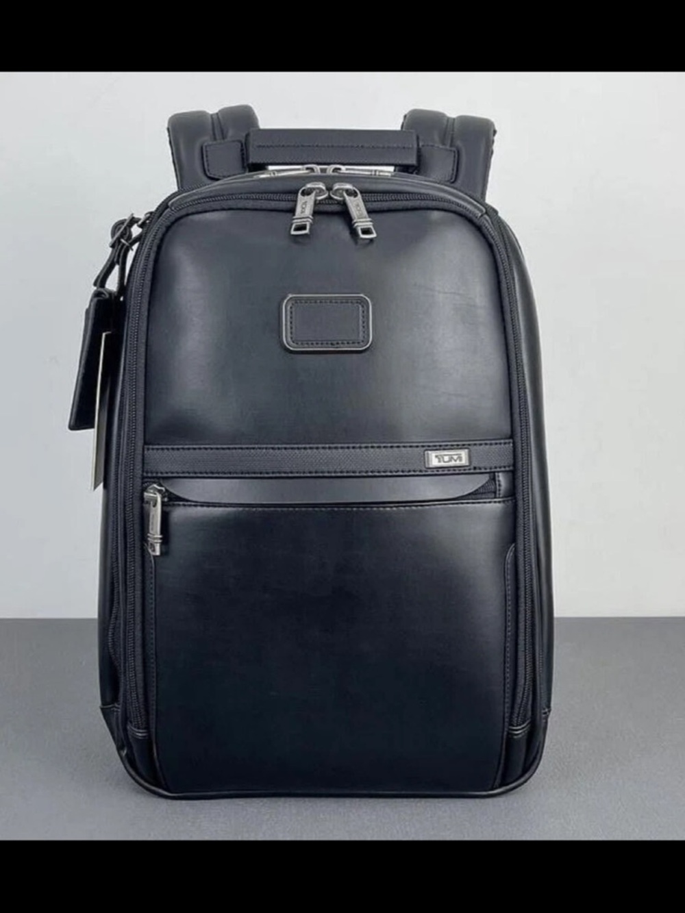 Tumi Black Leather Business Backpack for Men Brand New with tags